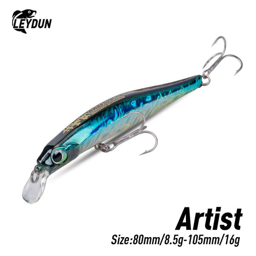 Artist FR Silence Sinking Minnow Fishing Lures 80Mm 105Mm Jerkbaits Good Action Wobblers High Quality Hard Baits Sea Bass