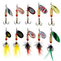 Newest Metal Spoon Spinner Fishing Lure 10PCS Set Spoonbait Crankbaits Fishing Wobblers for Pike Crochet Kit Artificial Bait