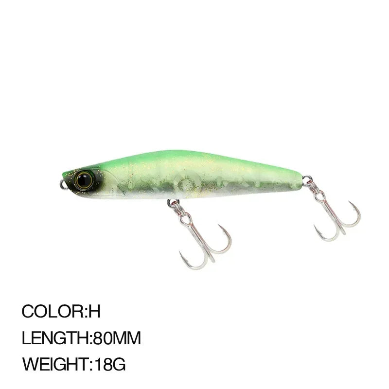 Minnow Wobbler RYUKI 80S Sinking Trolling Swimbait 8Cm 12G Rozantea Fishing Lure Jerkbait Artificial Bait Culter Alburnus Bass