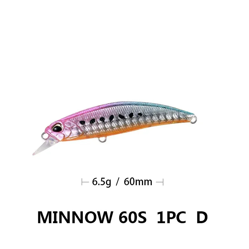Minnow Wobbler RYUKI 80S Sinking Trolling Swimbait 8Cm 12G Rozantea Fishing Lure Jerkbait Artificial Bait Culter Alburnus Bass