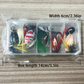 10Pcs Feathered Spinner Lure Kit with Box, High-Pitched Hook Fishing Baits, Lifelike Artificial Lures for Trout, Bass