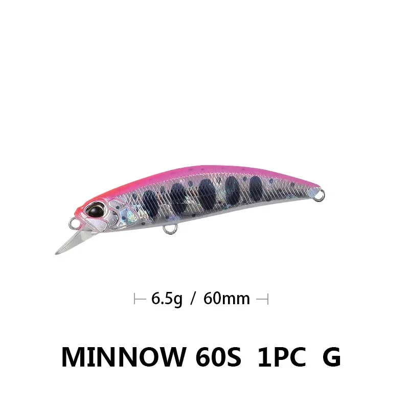 Minnow Wobbler RYUKI 80S Sinking Trolling Swimbait 8Cm 12G Rozantea Fishing Lure Jerkbait Artificial Bait Culter Alburnus Bass
