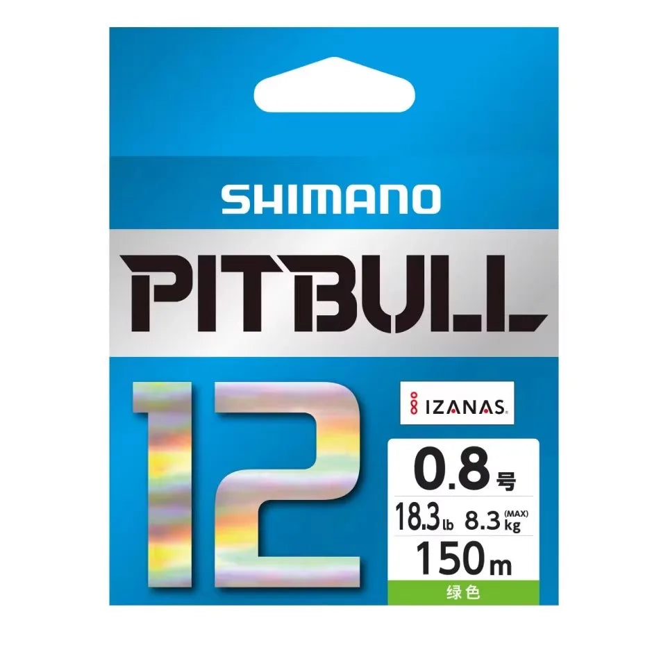 PITBULL 12 Braided Wire Strands Fishing Line 150M/200M Supple Flexibility Smoothness PE Line Low Elongation Lure Casting