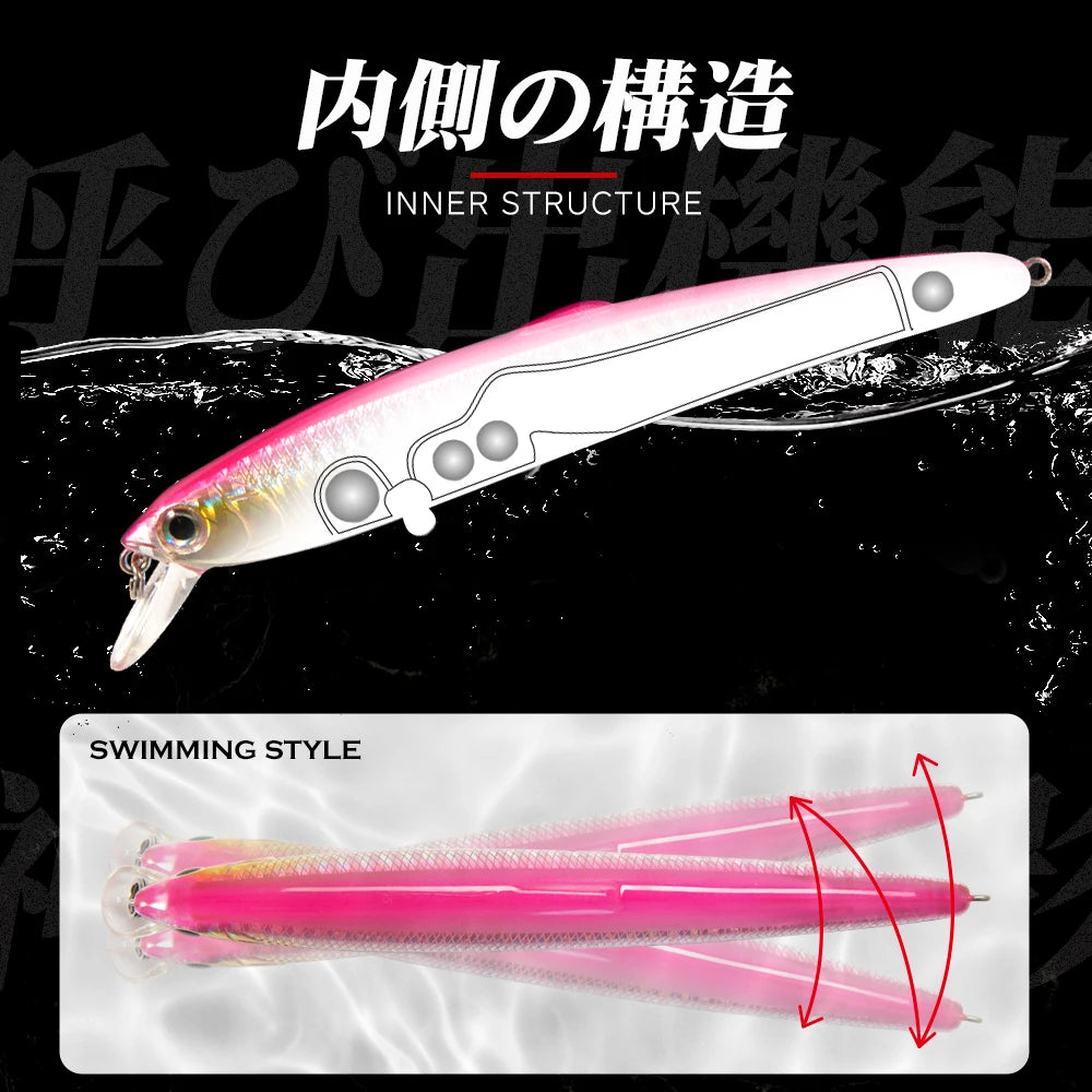 Hunthouse Smith Saruna Minnow Fishing Lure 95Mm 8G Salt Water Artificial Hard Baits Jerkbait Wobblers for Seabass Pike LW131