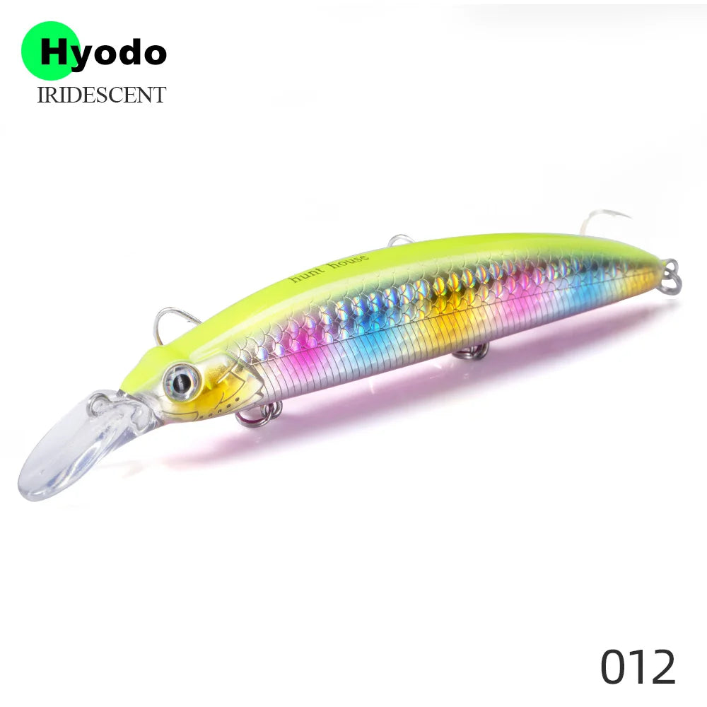 Hunthouse Lip Minnow Hard Fishing Lure Floating Jerkbait 110Mm19G Wobbler Artificial Bait Good for Fishing Flatfish