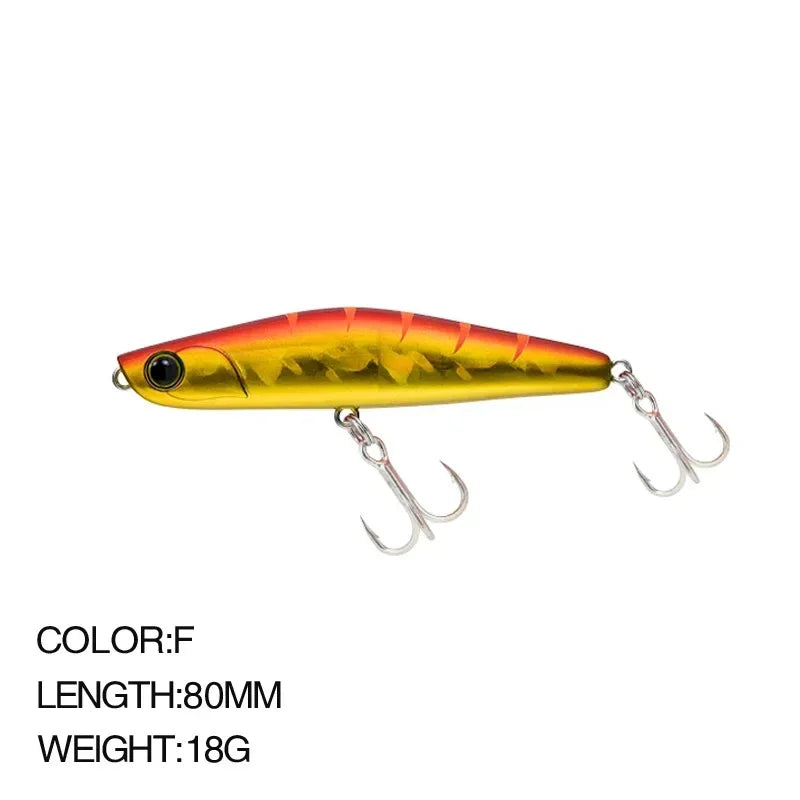 Minnow Wobbler RYUKI 80S Sinking Trolling Swimbait 8Cm 12G Rozantea Fishing Lure Jerkbait Artificial Bait Culter Alburnus Bass