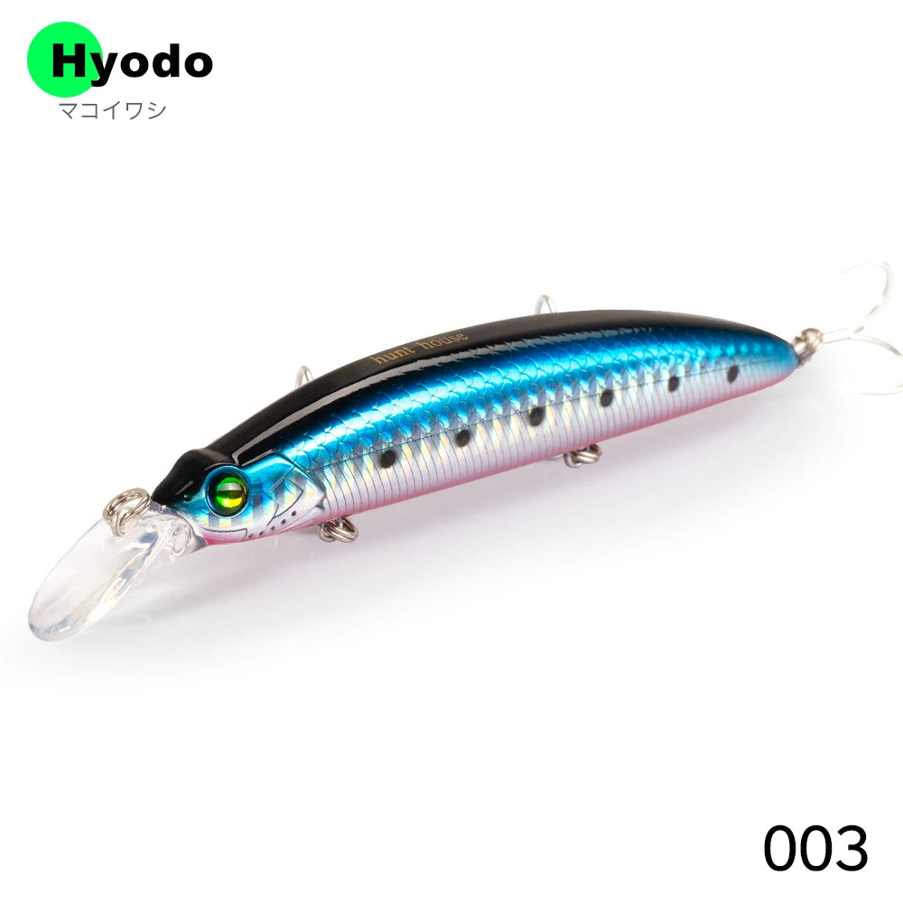 Hunthouse Lip Minnow Hard Fishing Lure Floating Jerkbait 110Mm19G Wobbler Artificial Bait Good for Fishing Flatfish