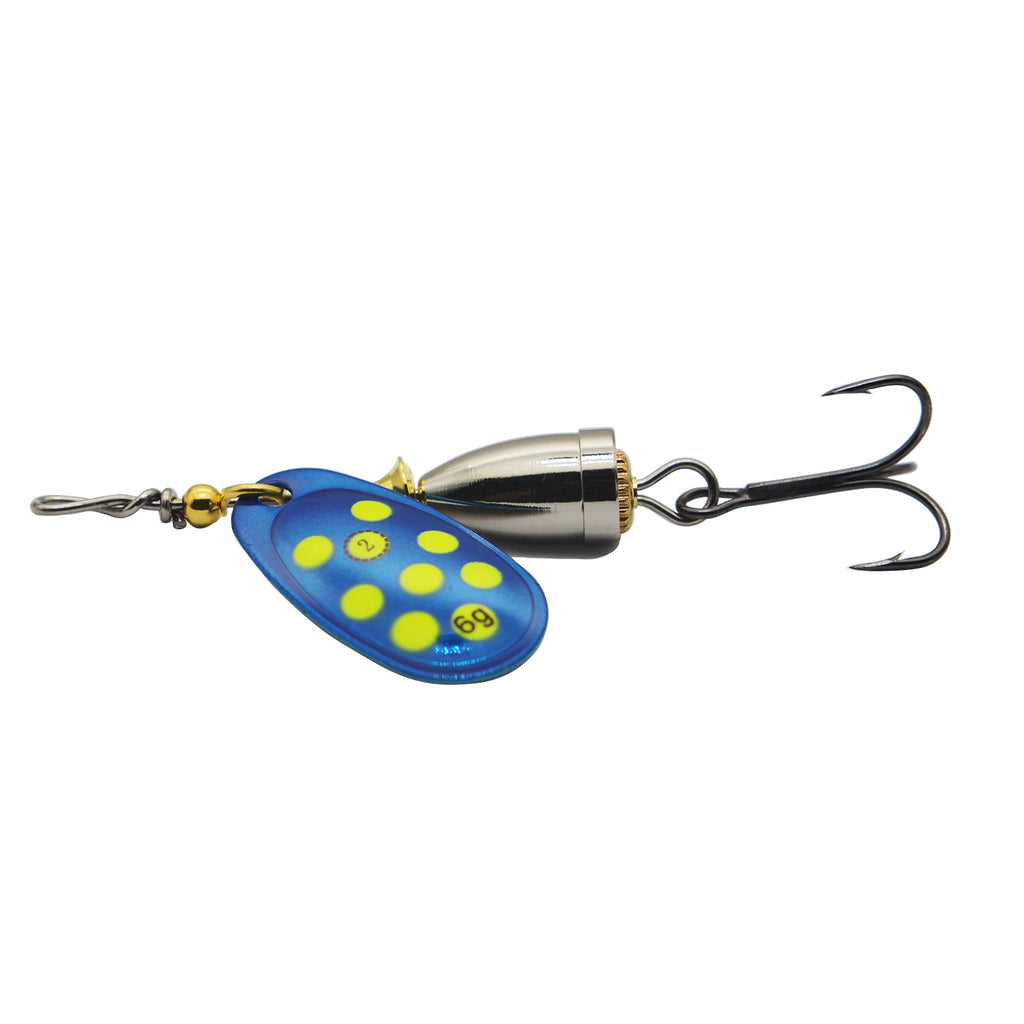 Fishing Lure Spinnerbait, Bass Trout Salmon Hard Metal Spinner Baits for Bass Walleye Trout Fishing Lures – Inline Spinner Baits