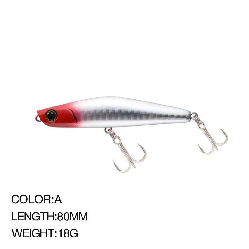 Minnow Wobbler RYUKI 80S Sinking Trolling Swimbait 8Cm 12G Rozantea Fishing Lure Jerkbait Artificial Bait Culter Alburnus Bass