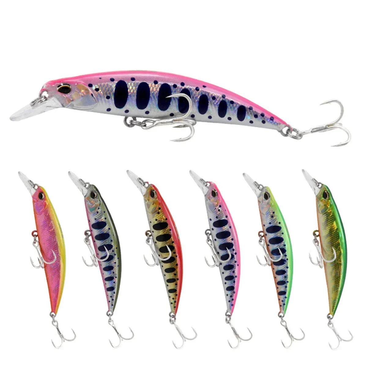 Minnow Wobbler RYUKI 80S Sinking Trolling Swimbait 8Cm 12G Rozantea Fishing Lure Jerkbait Artificial Bait Culter Alburnus Bass
