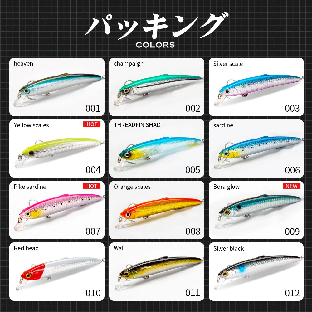Hunthouse Smith Saruna Minnow Fishing Lure 95Mm 8G Salt Water Artificial Hard Baits Jerkbait Wobblers for Seabass Pike LW131