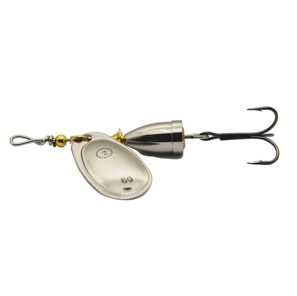 Fishing Lure Spinnerbait, Bass Trout Salmon Hard Metal Spinner Baits for Bass Walleye Trout Fishing Lures – Inline Spinner Baits