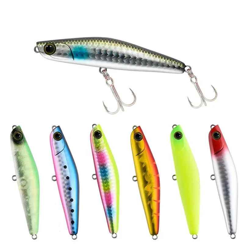 Minnow Wobbler RYUKI 80S Sinking Trolling Swimbait 8Cm 12G Rozantea Fishing Lure Jerkbait Artificial Bait Culter Alburnus Bass