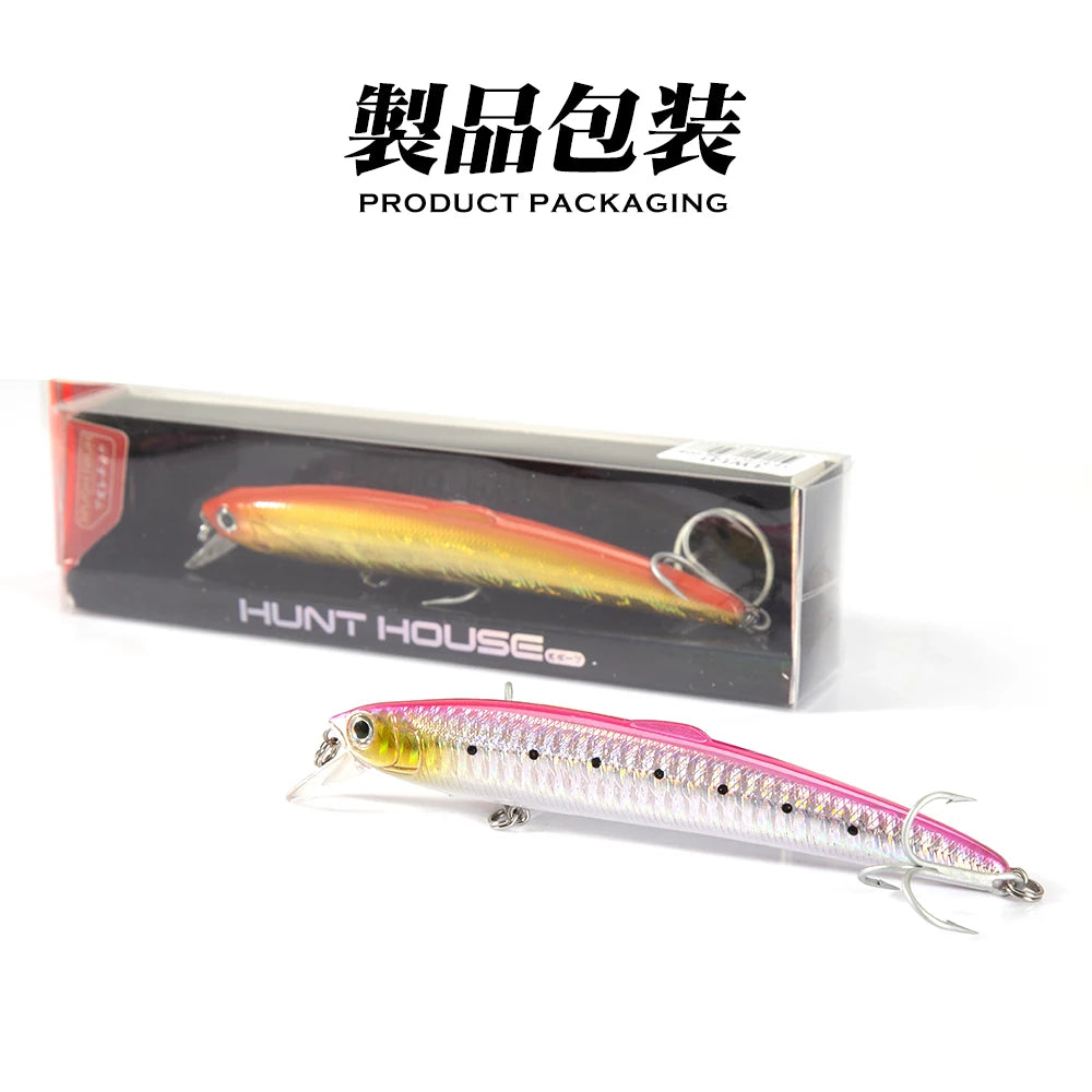 Hunthouse Smith Saruna Minnow Fishing Lure 95Mm 8G Salt Water Artificial Hard Baits Jerkbait Wobblers for Seabass Pike LW131