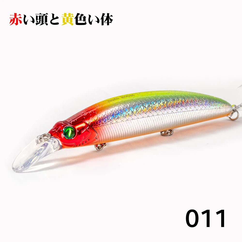 Hunthouse Lip Minnow Hard Fishing Lure Floating Jerkbait 110Mm19G Wobbler Artificial Bait Good for Fishing Flatfish