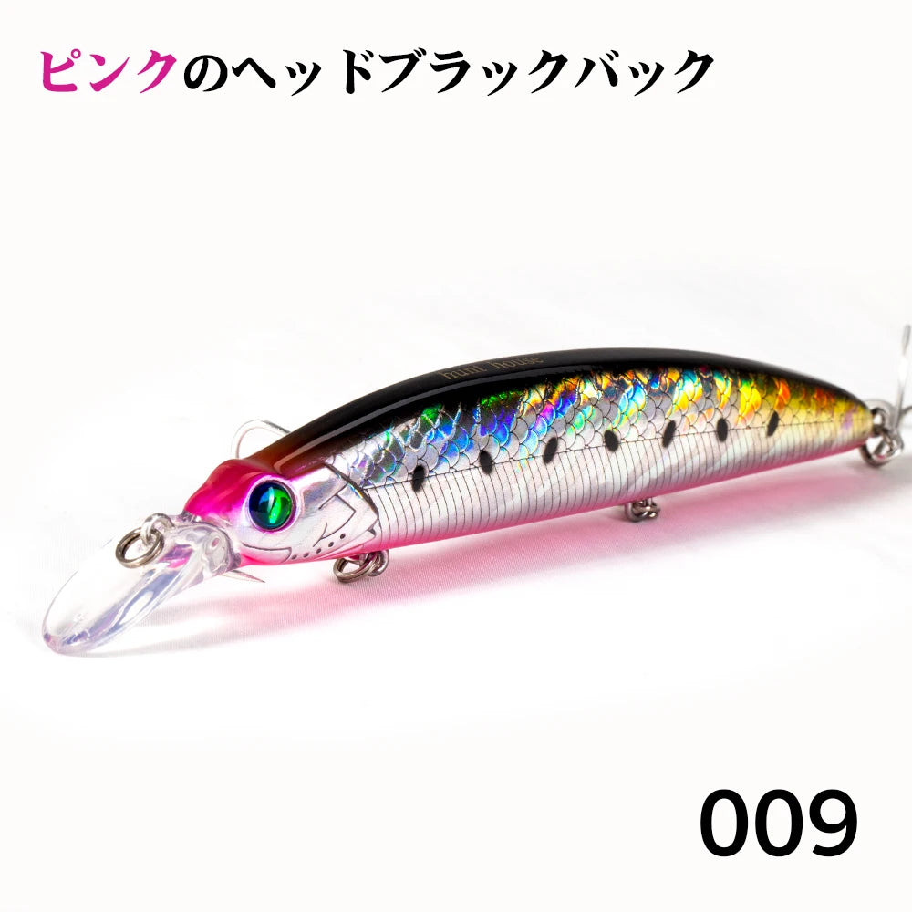 Hunthouse Lip Minnow Hard Fishing Lure Floating Jerkbait 110Mm19G Wobbler Artificial Bait Good for Fishing Flatfish