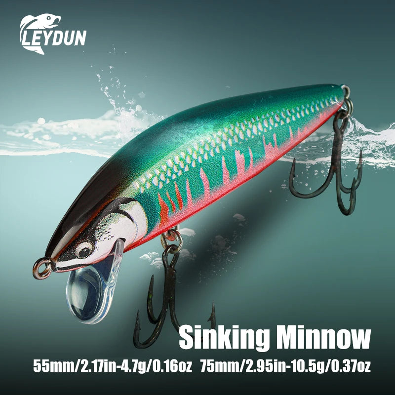 Sinking Minnow Fishing Lures 55Mm 4.7G 75Mm 10.5G Artificial Trout Lure Stream Lake Jerkbait Wobblers Hard Swimbaits