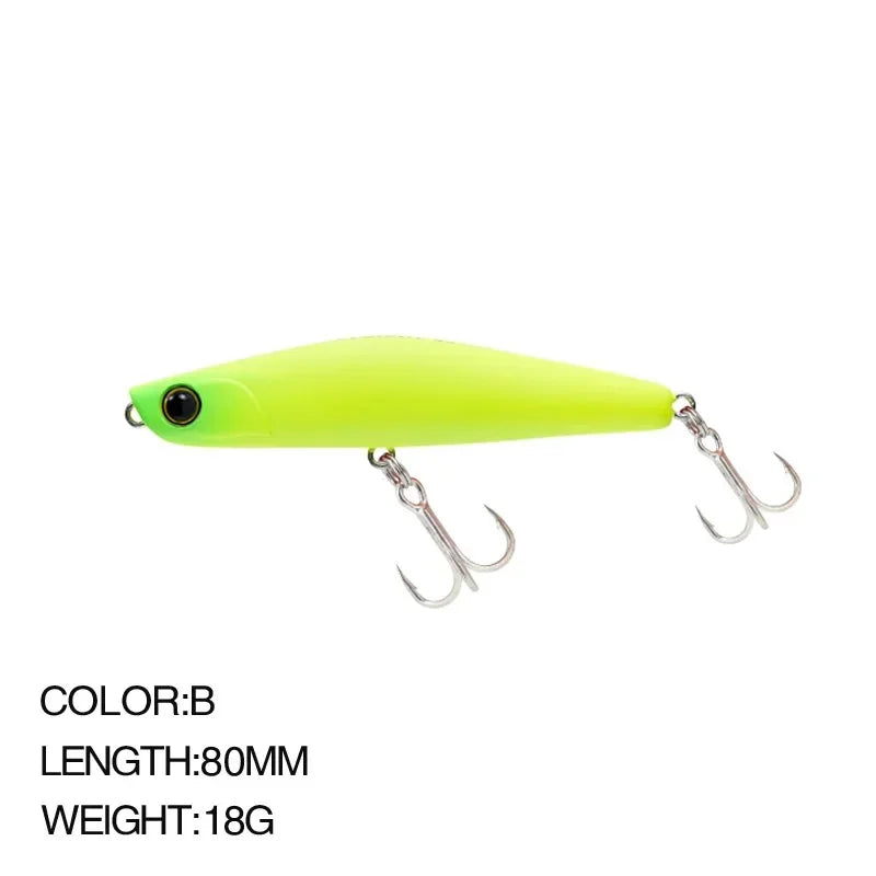 Minnow Wobbler RYUKI 80S Sinking Trolling Swimbait 8Cm 12G Rozantea Fishing Lure Jerkbait Artificial Bait Culter Alburnus Bass